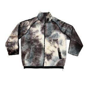 Tie dye fleece style jacket